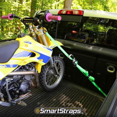 Image showing 8 th SmartStraps 1 in. x 14 ft. Padded Ratchet, 500 lb., Green, 4 pk.