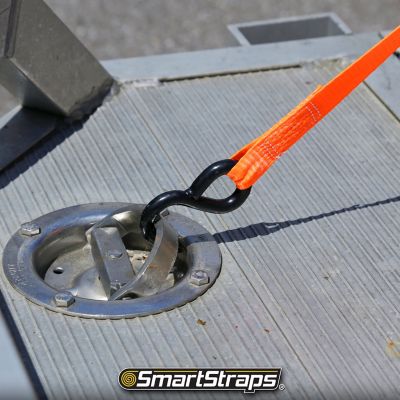 Image showing 8 th SmartStraps 1 in. x 10 ft. Non-Padded Heavy-Duty Ratchet, 1,000 lb., Orange, 4 pk.