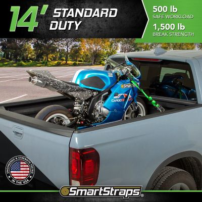 Image showing  1 in. x 14 ft. Premium CarbonX Tie Down, 500 lb., Green, 4 pk.