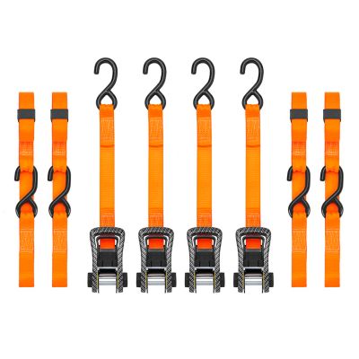 SmartStraps 1.25 in. x 14 ft. Premium CarbonX Tie Down, 1,000 lb., Orange, 4-Pack