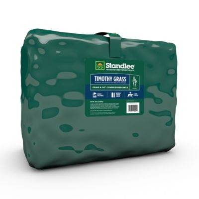 Standlee Premium Western Forage Premium Timothy Grab and Go Compressed Hay Bale, 50 lb.