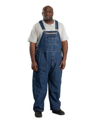 Image showing 5 th Berne Men's Stone Wash Dark Denim Unlined Bib Overalls