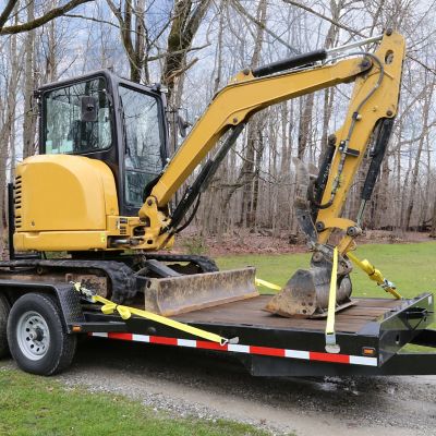 Image showing  2 in. x 40 ft. Hay Bale Ratchet with J Hook, 3,333 lb., Yellow