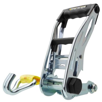 Image showing  2 in. x 40 ft. Hay Bale Ratchet with J Hook, 3,333 lb., Yellow