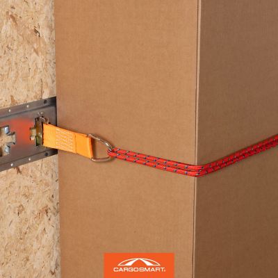 Image showing 8 th CargoSmart 2 in. x 6 in. 2000 lb. Rope Ring X-Track/E-Track Tie Down Strap, Orange