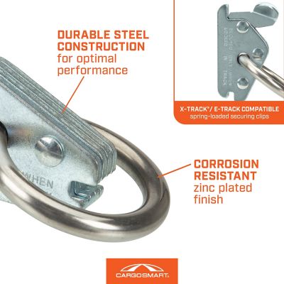 Image showing 5 th CargoSmart 2,000 lb. Capacity E-Track Heavy-Duty Tie-Off Ring