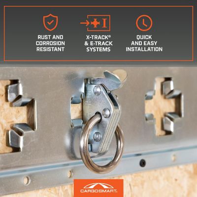 Image showing 7 th CargoSmart 2,000 lb. Capacity E-Track Heavy-Duty Tie-Off Ring