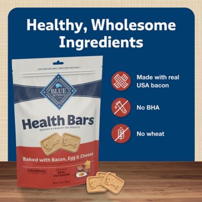 Image showing 6 th Blue Buffalo Health Bars Bacon, Egg and Cheese Biscuits Crunchy Dog Treats, 16 oz.
