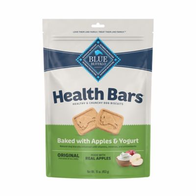 Blue Buffalo Blue Apple and Yogurt Flavor Health Bars Natural Crunchy Dog Biscuits, 16 oz.