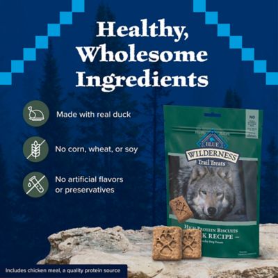 Image showing 6 th Blue Buffalo Wilderness Trail Treats High Protein Grain-Free Duck Flavor Crunchy Dog Biscuits, 10 oz.