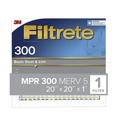 3M Filtrete Basic Dust Filter, 20 in. x 20 in. x 1 in.