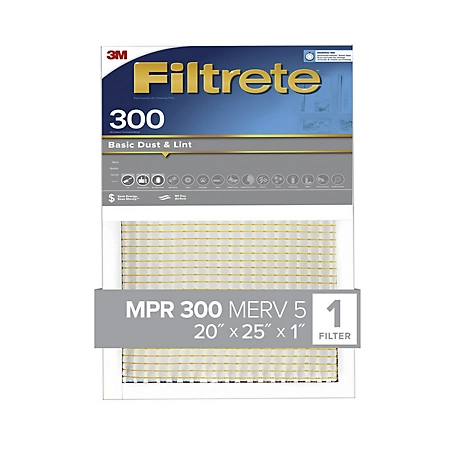 3M Filtrete Basic Dust Filter, 20 in. x 25 in. x 1 in.