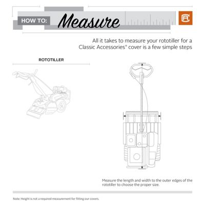 Image showing 5 th Classic Accessories Rototiller Cover, Black