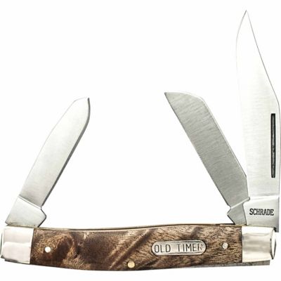 Winchester 3.5 in. Brass Folder Knife with Leather Sheath at Tractor Supply  Co.