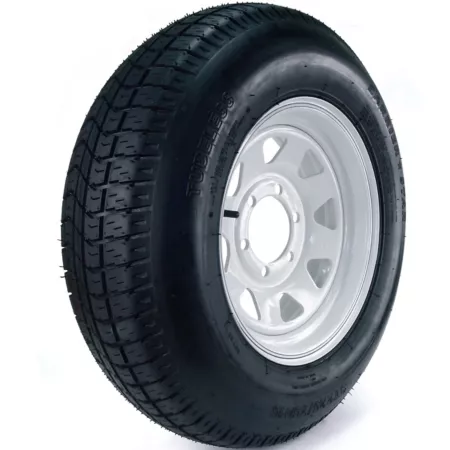 Carrier Star 225/75D-15 Trailer Tire and Custom Spoke Wheel 5/4.5 6 Hole Trailer Tires