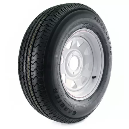 Kenda 205/75R-14 Karrier 5 on 4.5 Radial Trailer Tire and 5 Hole Custom Spoke Wheel Trailer Tires