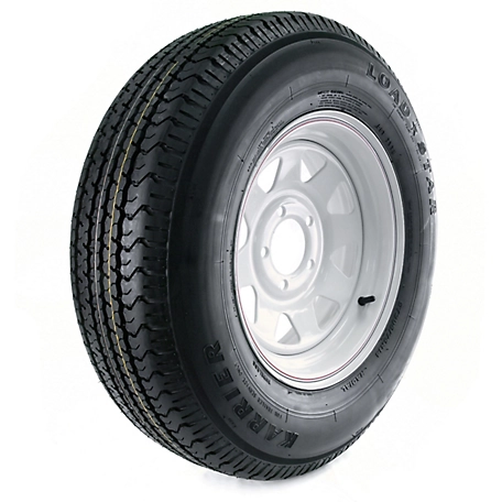 Kenda 205/75R-14 5 on 4.5 Karrier Radial Trailer Tire and 5-Hole Custom Spoke Wheel