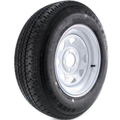 Kenda 205/75R-15 5 on 4.5 Karrier Radial Trailer Tire and 5-Hole Custom Spoke Wheel -  274438