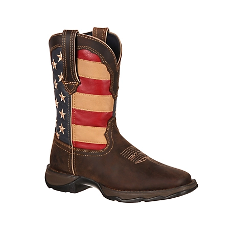 Durango Lady Rebel Western Pull-On Flag Boots, 10 in.