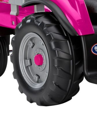 Image showing  12V Case IH Magnum Tractor and Trailer Ride-On Toy, Pink