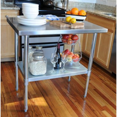 Image showing  48 in. x 24 in. x 35 in. Stainless Steel Work Table, 330 lb. Capacity