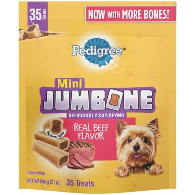 Pedigree Jumbone Mini Beef Flavor Dog Treats for Small Dogs, 21 oz., 35 ct. Treat for small dog