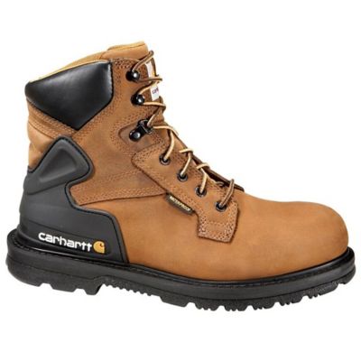 Image showing  Men's Steel Toe Waterproof Work Boots, Brown Oil Tanned Leather, 6 in.