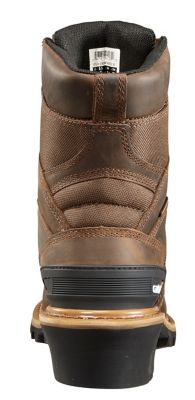 Image showing  Men's Waterproof Composite Toe Logger Boots, Oil-Tanned Vintage Saddle Leather, 8 in.