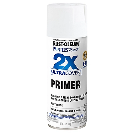 Rust-Oleum 12 oz. Painter's Touch 2X Ultra Cover Spray Primer, Flat, White