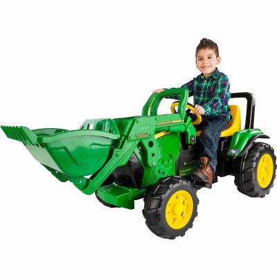 Peg Perego John Deere Tractor with Front Loader Ride-On Toy, For Ages 3-7