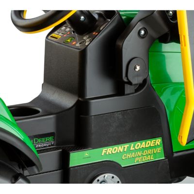 Image showing  John Deere Tractor with Front Loader Ride-On Toy, Ages 3-7