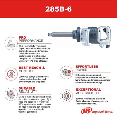 Image showing 6 th Ingersoll Rand 1 in. Drive 1,475 ft.-lb. Impact Wrench with 6 in. Anvil