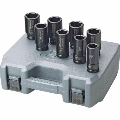 Ingersoll Rand 3/4 in. Drive SAE EDGE Series Deep Well Impact Socket Set, 8 pc.