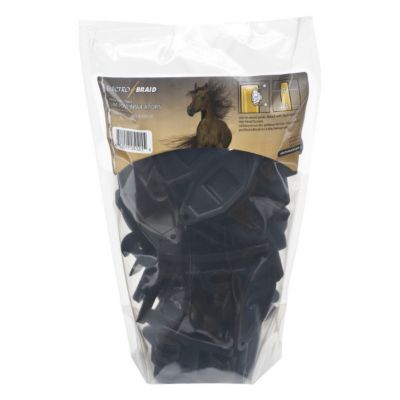 ElectroBraid Heavy-Duty Line Fence Post Insulators, Black
