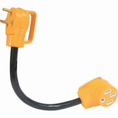Camco 30M/50F Amp 18 in. PowerGrip Dogbone Adapter