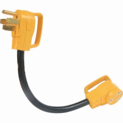 Camco 50M/30F Amp 18 in. Dogbone Adapter with PowerGrip Handles