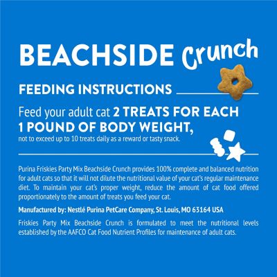 Image showing 5 th Purina Friskies Party Mix Beachside Whitefish Flavor Crunchy Adult Cat Treats, 6 oz.