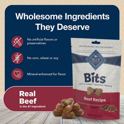 Image showing 6 th Blue Buffalo Bits Tender Beef Recipe Soft Training Dog Treats, 4 oz.