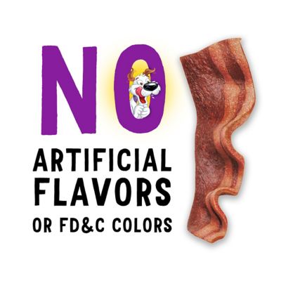 Image showing  Strips Original with Bacon Flavor Dog Treats, Made in USA Facilities, 6 oz. Pouch