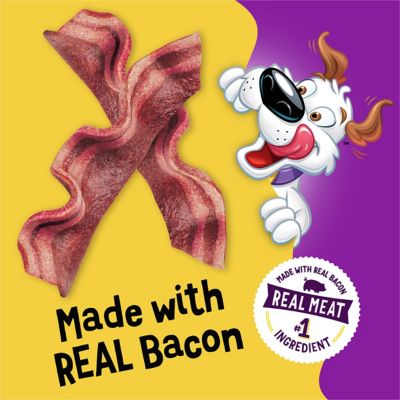 Image showing  Strips Original with Bacon Flavor Dog Treats, Made in USA Facilities, 6 oz. Pouch
