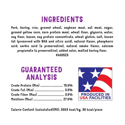 Image showing  Strips Original with Bacon Flavor Dog Treats, Made in USA Facilities, 6 oz. Pouch