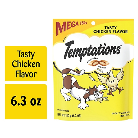 Temptations Classic Crunchy and Soft Cat Treats Tasty Chicken Flavor, 6.3 oz. Pouch