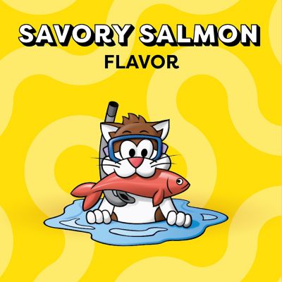 Image showing 7 th Temptations Classic Crunchy and Soft Savory Salmon Flavor Cat Treats, 6.3 oz. Pouch