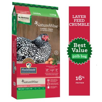 Nutrena NatureWise 16% Layer Crumble Chicken Feed, 50 lb. Bag