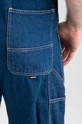 Image showing  Men's Stone Wash Dark Denim Unlined Bib Overalls