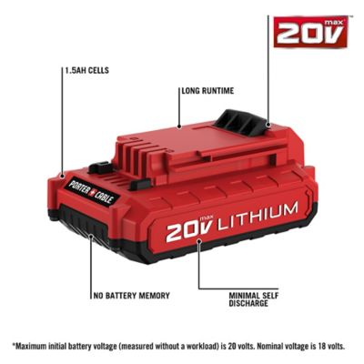 Image showing  20V Max 1.5 Ah Lithium-Ion Compact Battery