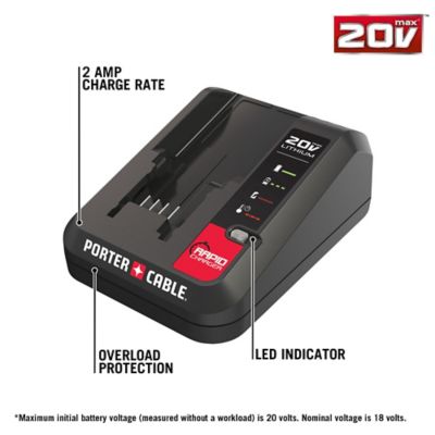 PORTER-CABLE PCC692L 20V MAX Lithium Ion Charger 