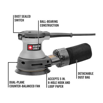 Image showing  5 in. Random Orbit Sander, Sealed 100% Ball-Bearing Construction