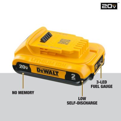2X For DeWalt XR DCB182 DCB184 18-V Slide Battery Pack Fuel Gauge DCB203 DCB180 