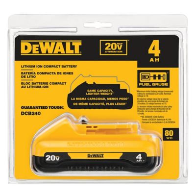 DeWALT DCB240 20V MAX Premium XR Lithium Ion Battery 4 amp hour